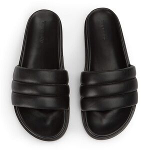 Tony Bianco Black Slide Sandals
